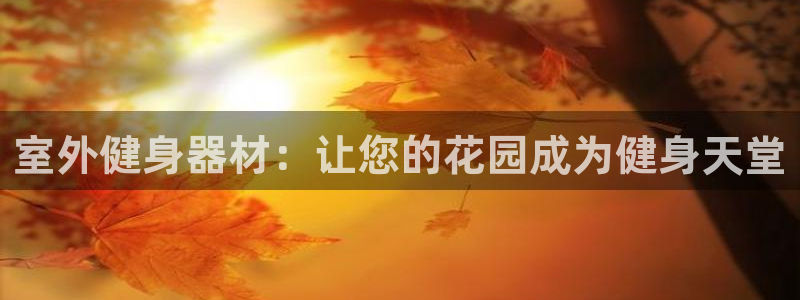耀世平台主管代理怎么做：室外健身器材：让您的花园成为