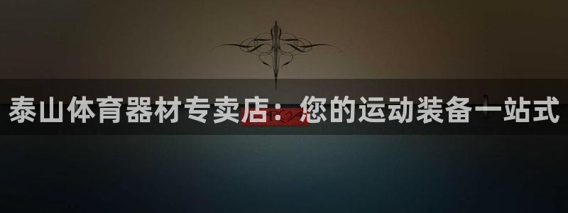 耀世平台总代理是谁：泰山体育器材专卖店：您的运动装备