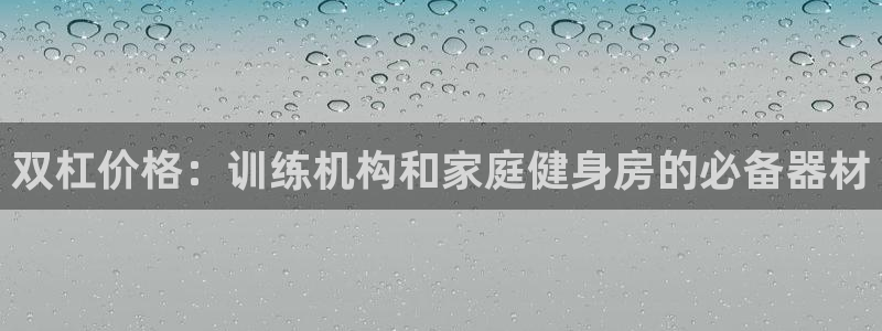 耀世平台负责人：双杠价格：训练机构和家庭健身房的必备
