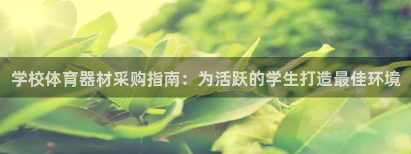耀世娱乐提款：学校体育器材采购指南：为活跃的学生打造