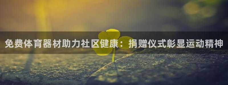 耀世娱乐登录注册流程：免费体育器材助力社区健康：捐赠